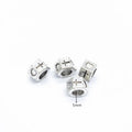 Alloy Heart Cross Spacer Beads 9mm Silver Tone 70pcs