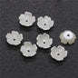 Pearl Imitation Flower Acrylic Beads 2-13mm White 100pcs 6