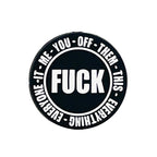 Silicone Focal Beads Bold Text Circular FUCK Edgy Style 20pcs 2