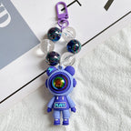 Acrylic Spaceman Beaded Keychain Colorful Astronaut Charm 6