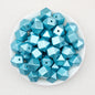 14mm Metallic Hexagon Silicone Beads 50pcs 8