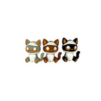 Silicone 3D Focal Beads Bandage Cat Sitting Pose 20pcs