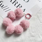Beaded Ball Pearl Pom Pom Wristlet Keychain Colorful Pastel Neutrals 10