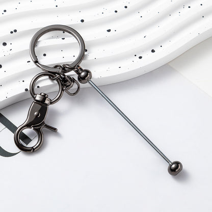 Beadable Gradient Color DIY Metal Keychain