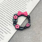 Bow Wreath Metal Beads 31mm Painted Enamel Alloy 10pcs 11
