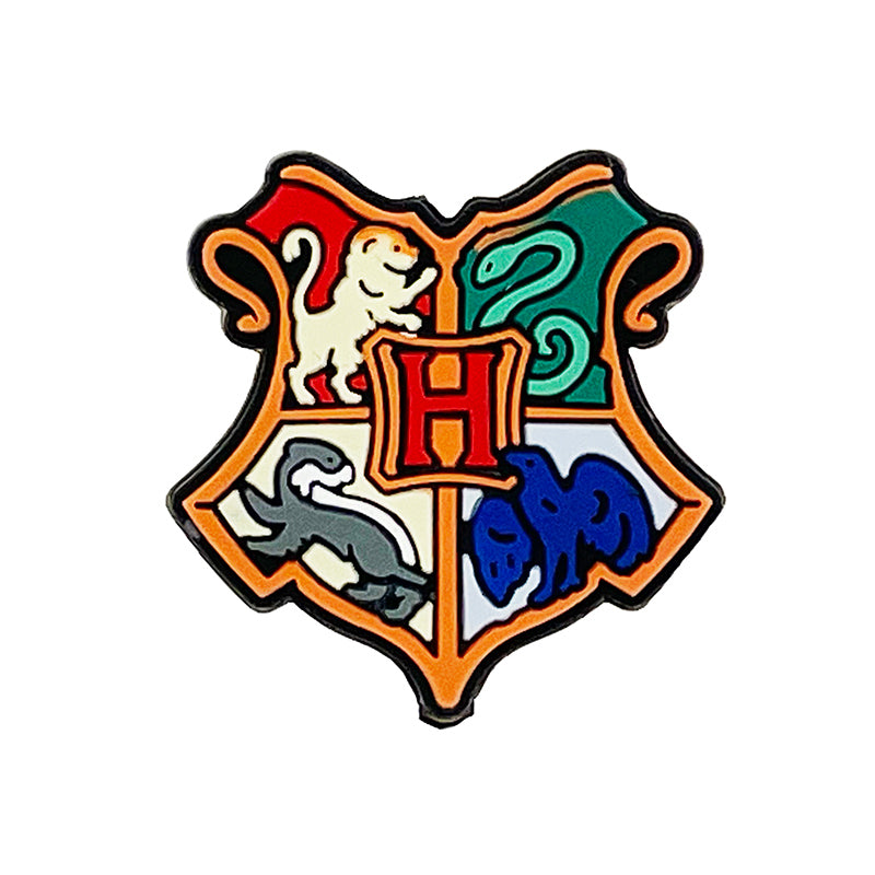 Silicone Focal Beads Harry Potter Hogwarts Mascots Four Part Crest 20pcs