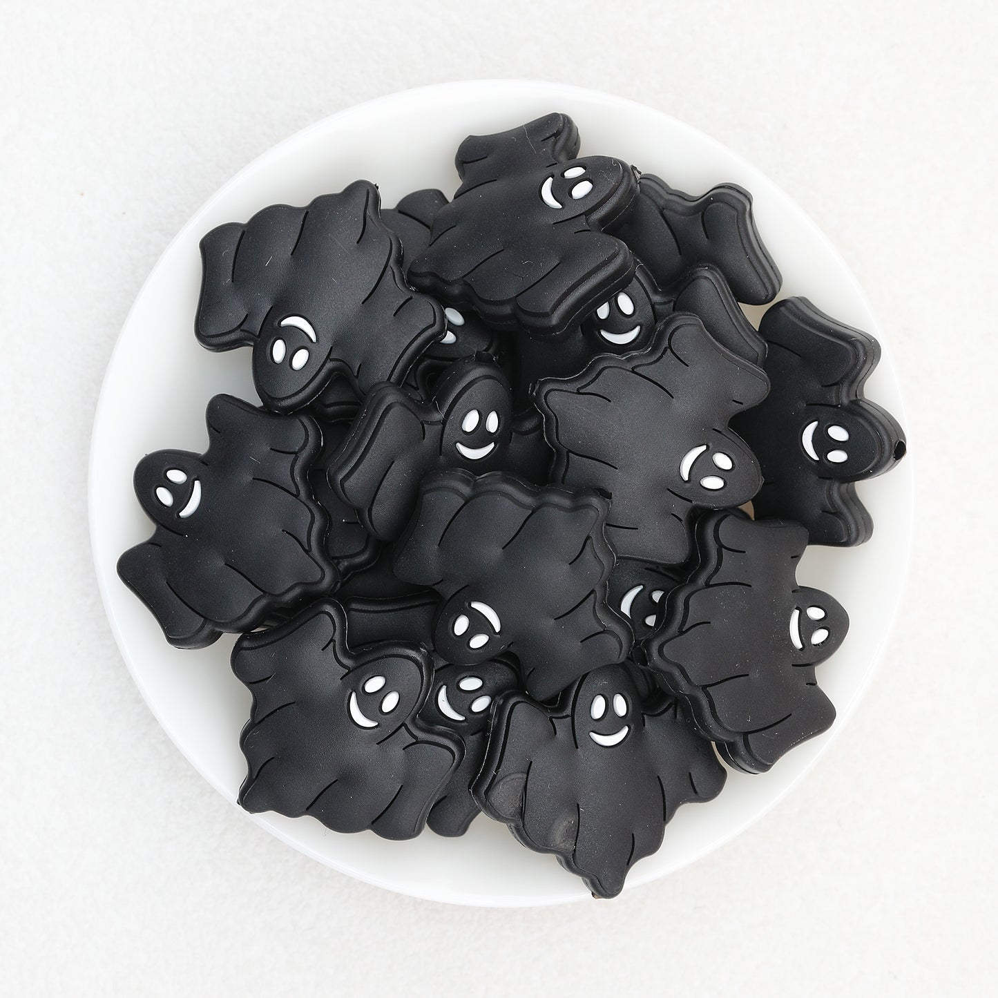 Halloween Multicolor Ghost Silicone Focal Beads 20pcs 8
