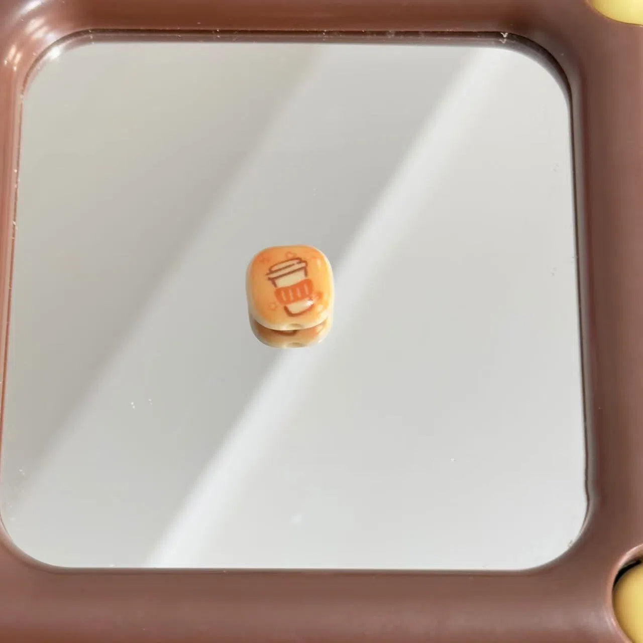 Baking Square Acrylic Beads 13mm Coffee and Pastry Motifs 20pcs 5