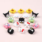 Silicone 3D Focal Beads Sanrio Avatar Smiling Faces Mixed Set 20pcs