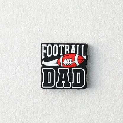 Silicone Focal Beads Dad Theme Legendary Dad Best Ever 20pcs