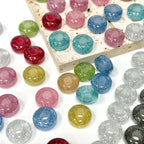 Glitter Resin Donut Spacer Beads 14x7.5mm Hole 5mm 100pcs
