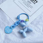 Acrylic Balloon Dog Keychain Pastel Colors Pearl Beads Heart Charm 7