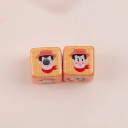 Painted Square Acrylic Beads 15mm Toy Story Printed 10pcs 4