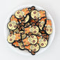 Halloween Doll Silicone Focal Beads Orange 20pcs