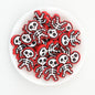 Halloween Red Skull Silicone Focal Beads 20 pcs 2