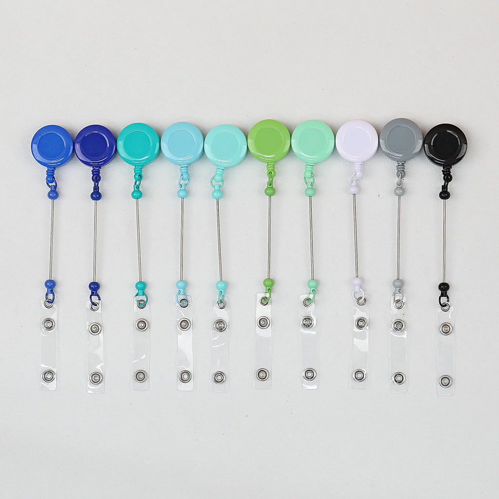 Beadable Badge Reels Retractable ID Keychain Clip