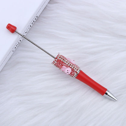 Beadable Pen with Cute Bunny and Rhinestone 11