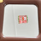 Square Acrylic Beads 25mm Watermelon Printed Snack Bag Style 10pcs 6