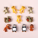 Silicone 3D Focal Beads Penguins Of Madagascar Animated Characters 20pcs