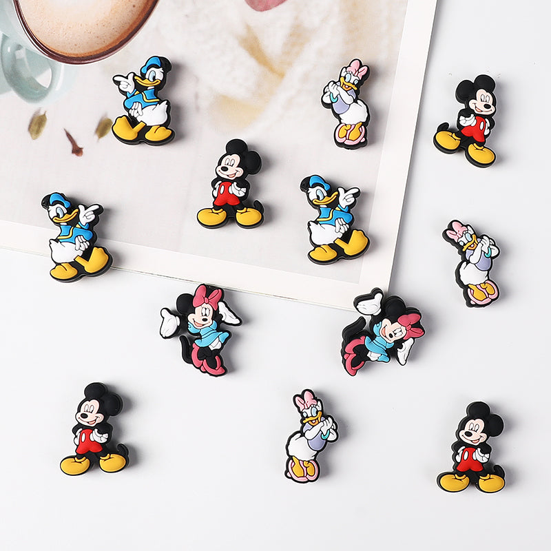 Silicone Focal Beads Disney Mickey Minnie Daisy Donald Duck Distinct Poses 20pcs 2