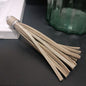 Silver PU Leather Tassel Keychain Metallic 9cm Length 30