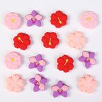 Floral 3D Silicone Focal Beads Assorted Flower Shapes 20pcs 2