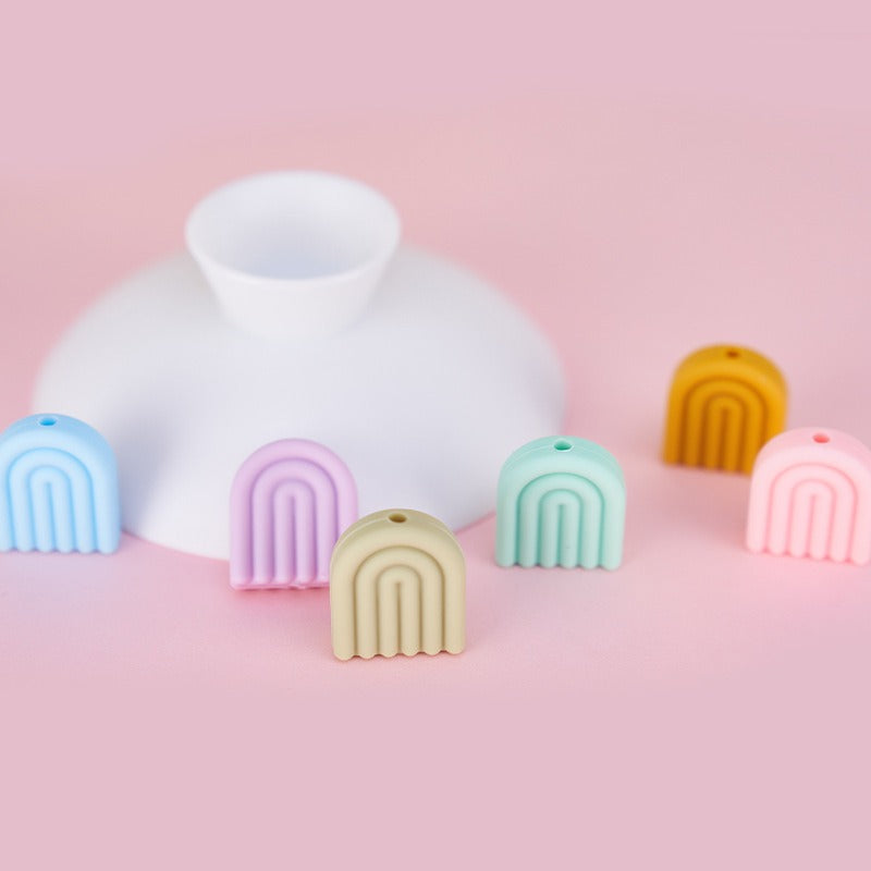Color Arch Silicone Beads Minimalist Door Design 20pcs 3
