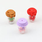 3D Shell Coconut Tree Glitter Bottle Silicone Focal Beads 10pcs