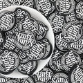 Black Silicone Focal Beads Salty Bitch Design 20pcs