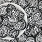 Black Silicone Focal Beads Salty Bitch Design 20pcs