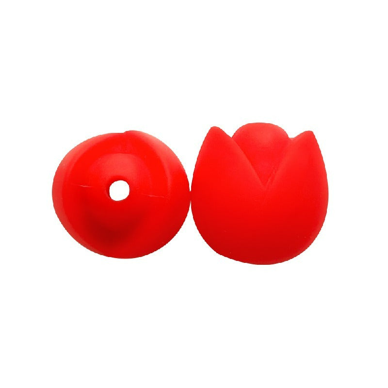 Lotus Silicone Beads Pastel Colors Soft Matte Finish 10pcs 3