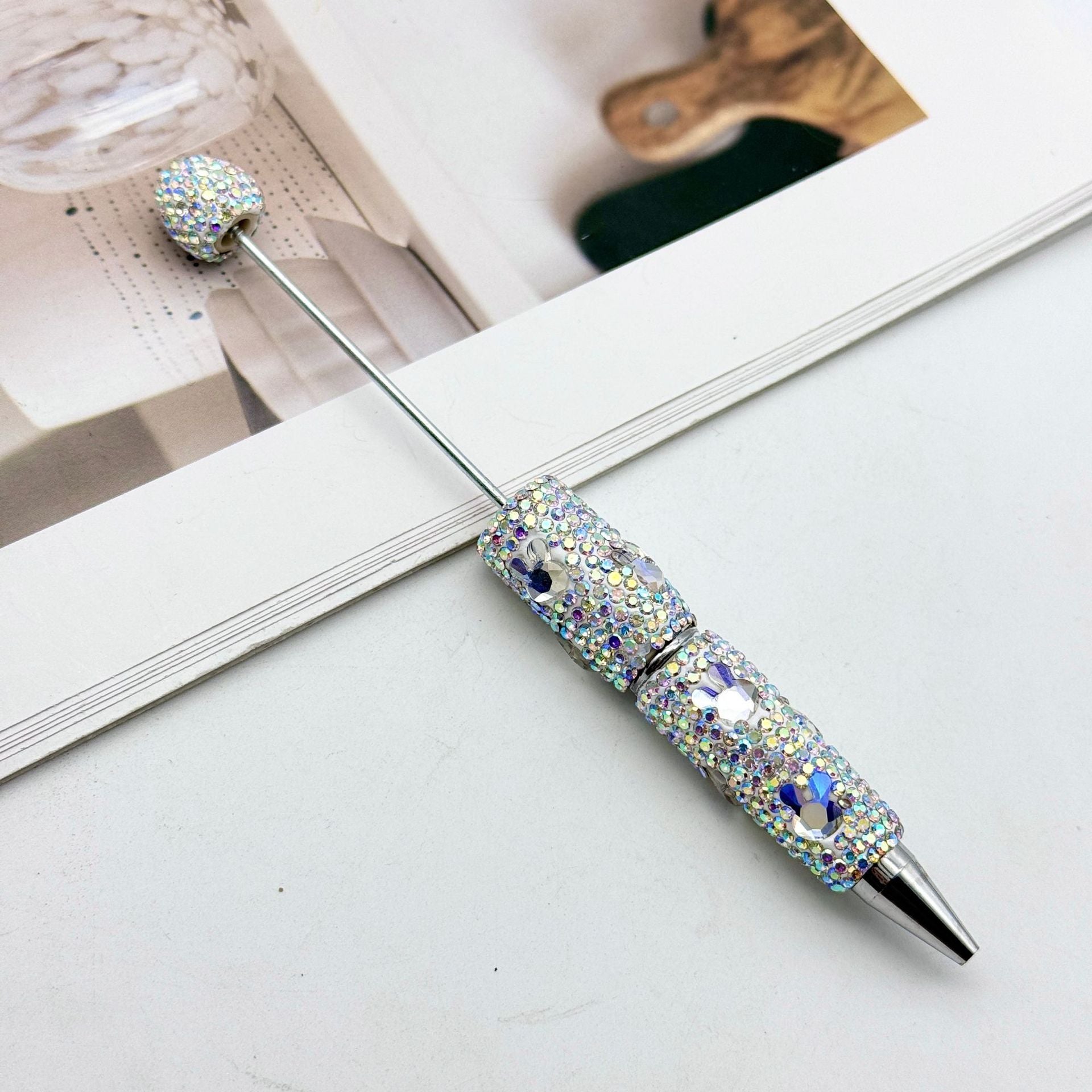 Love Rabbit Colored Rhinestones Beadable Pen 7