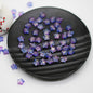 Star Frosted Glass Beads 8mm Aqua Glow Gold Flecks 100pcs 7