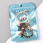 Transparent Smiling Face Printed Aluminum Film Zip Lock Bags 10x15cm 10pcs 6