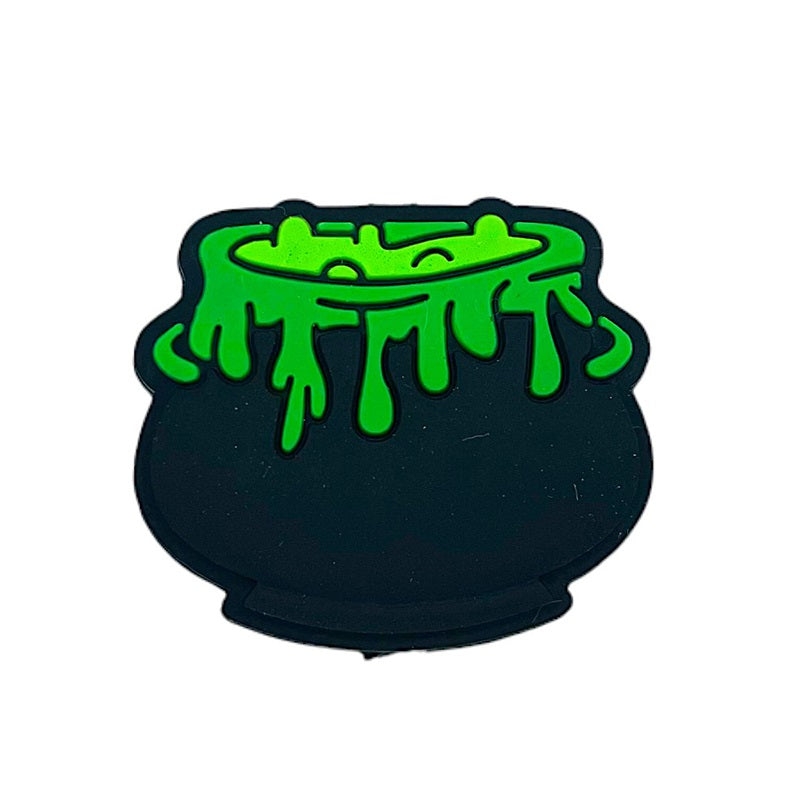 Silicone Focal Beads Halloween Witch Cauldron Dripping Detail 20pcs