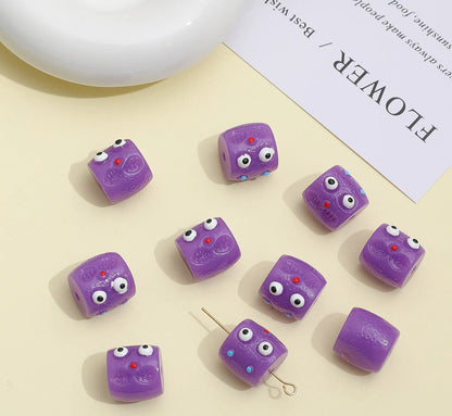 Monster Resin Barrel Beads 13mm Glossy 2pcs 7