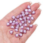 Makaron Heart Acrylic Beads 8x7mm Two Tone Translucent 60pcs 20