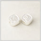 Square Metal Beads 10mm Kilam Auspicious Cloud Pattern 50pcs 4