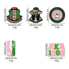 Silicone Focal Beads AKA Women Badge Layered AKA Emblems 20Pcs 10