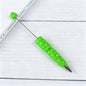 Beadable Plastic Pen with Colorful Heart and Rhinestone Design 14