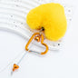 Beadable Metal Keychains With Heart Pom Poms
