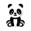 Silicone Focal Beads Panda Black White with Pink Cheeks 20pcs
