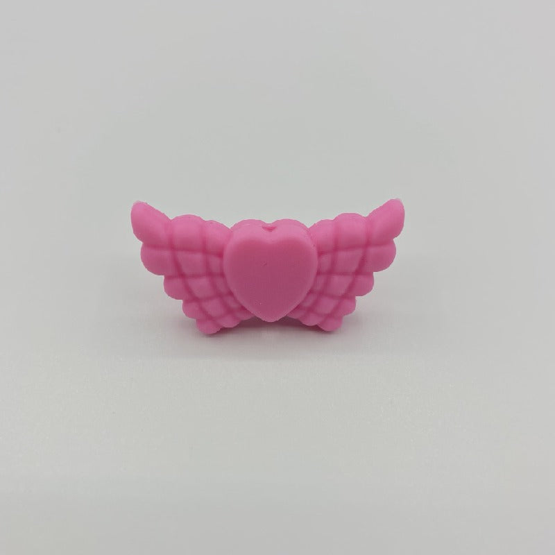 Wing Silicone Beads Mixed Colors 20pcs 30