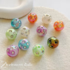 Diamond Round Acrylic Beads 16mm Glossy Faceted Mixed Colors 10pcs 3