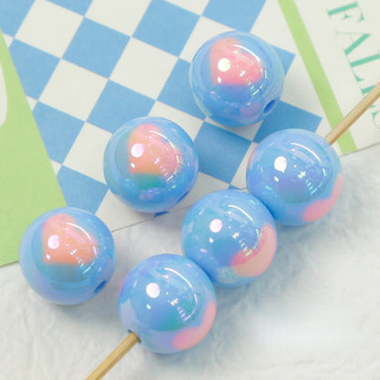 Cream Color Heart Acrylic Beads 16mm Glossy Finish 10pcs 9