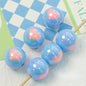Cream Color Heart Acrylic Beads 16mm Glossy Finish 10pcs 9
