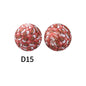15mm Silicone Beads Rhombus Printed Design 50pcs 25