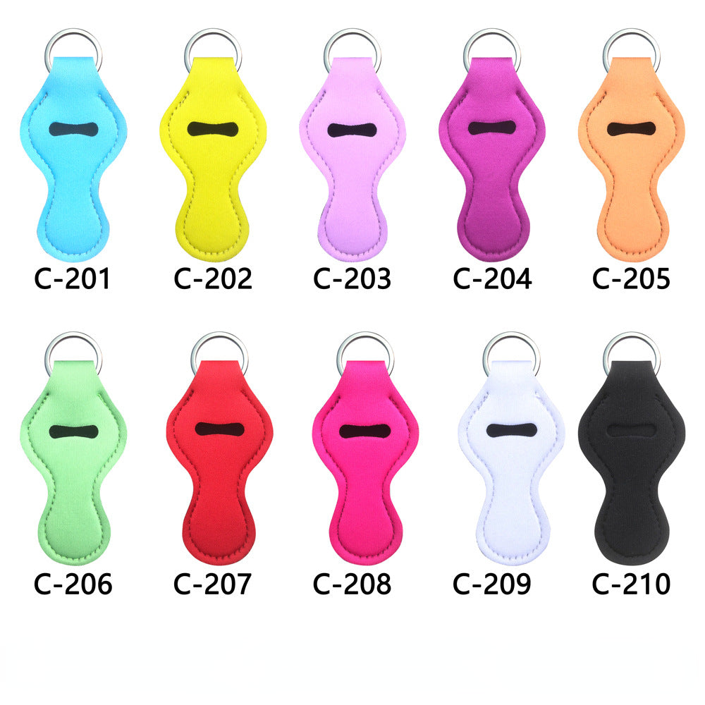 Neoprene Sanitizer Chapstick Holder Wrist Strap Keychain 10pcs 4