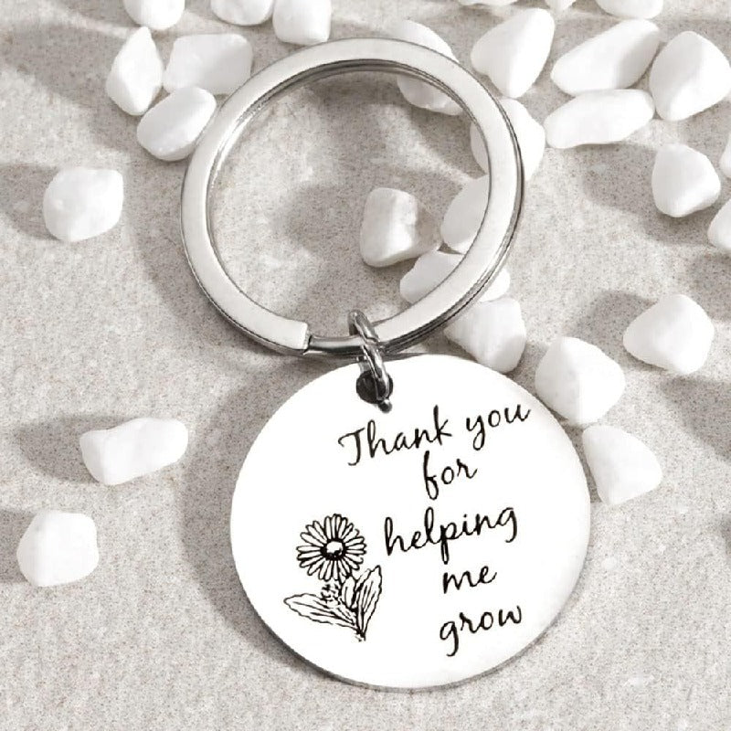 Sunflower Teacher Appreciation Keychain Stainless Steel Keepsake 2