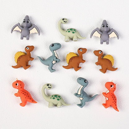 3D Cute Brontosaurus Dinosaur Silicone Focal Beads 20 Pcs 4